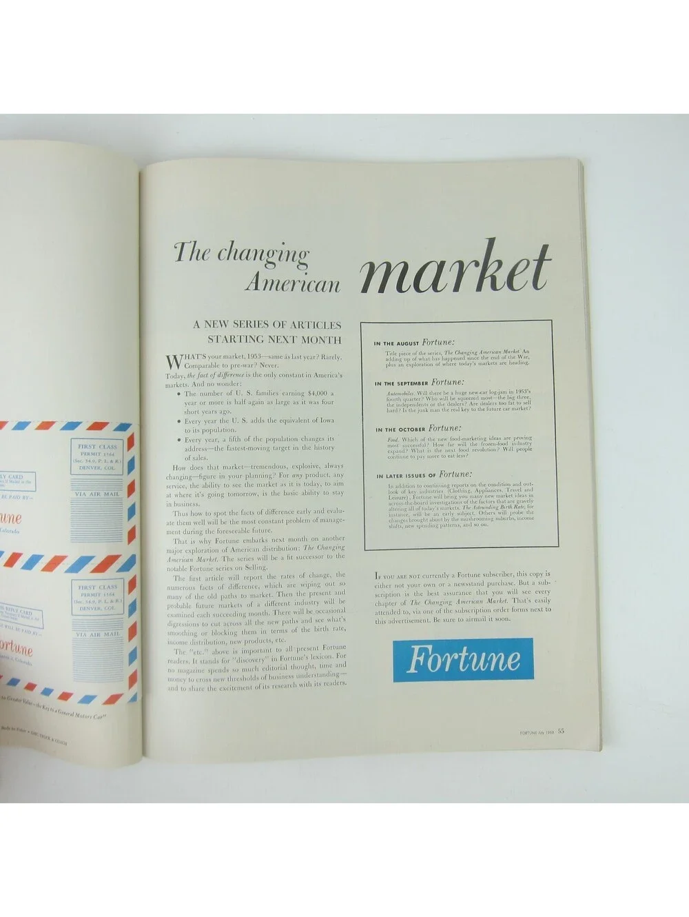Vintage FORTUNE Magazine July 1953 BF Goodrich McCalls General Motors Chrysler